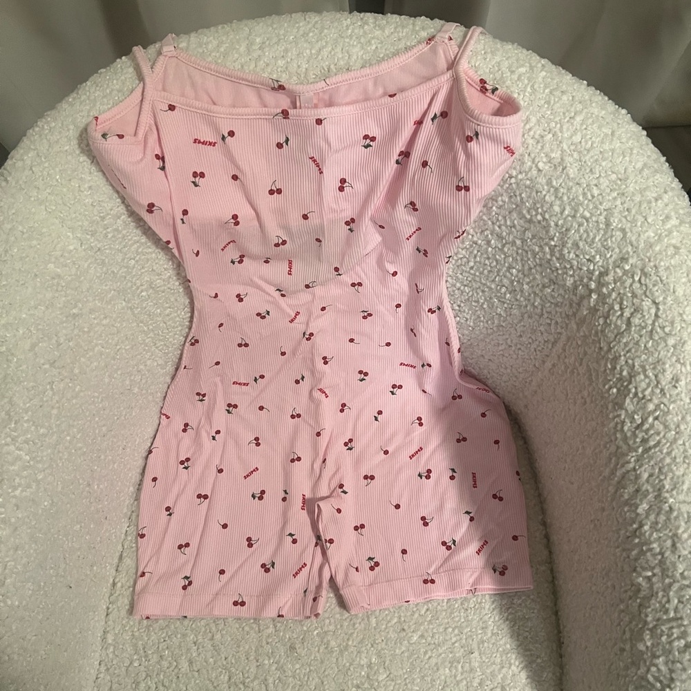 Skims Valentine’s Day collection cherry print romper size S BNWT
